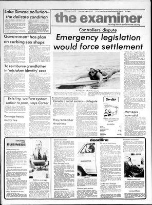 Barrie Examiner, 6 Aug 1977