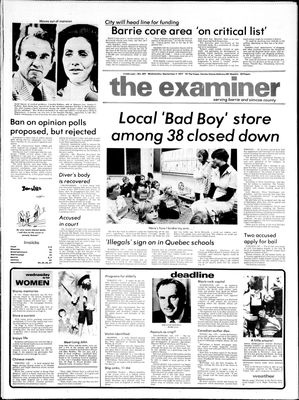 Barrie Examiner, 7 Sep 1977