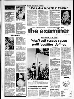 Barrie Examiner, 4 Oct 1977