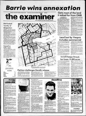 Barrie Examiner, 6 Oct 1977