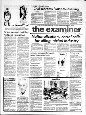 Barrie Examiner, 22 Oct 1977