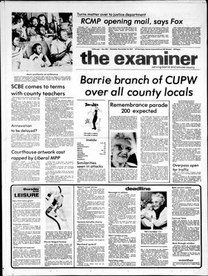 Barrie Examiner, 10 Nov 1977