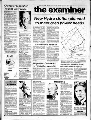 Barrie Examiner, 17 Nov 1977