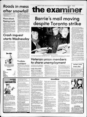 Barrie Examiner, 12 Dec 1977