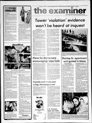 Barrie Examiner, 15 Dec 1977