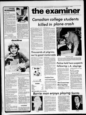 Barrie Examiner, 24 Dec 1977