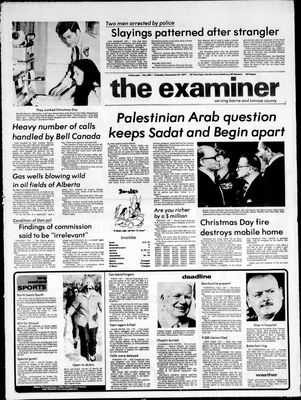 Barrie Examiner, 27 Dec 1977