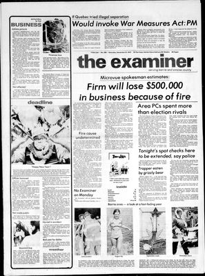 Barrie Examiner, 31 Dec 1977