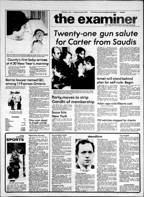 Barrie Examiner, 3 Jan 1978