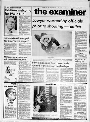 Barrie Examiner, 7 Dec 1978