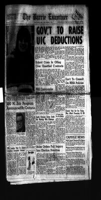 Barrie Examiner, 1 Dec 1972