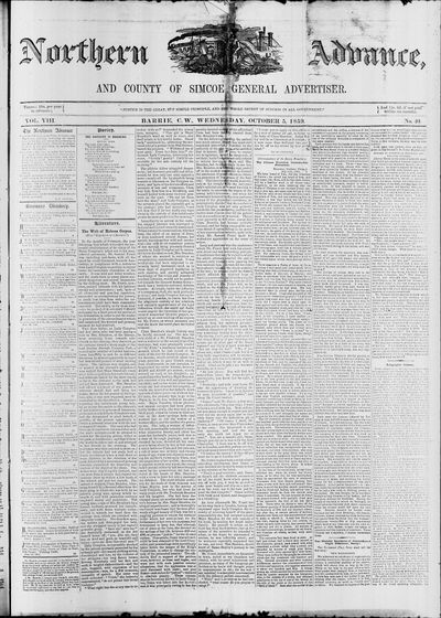 Northern Advance, 5 Oct 1859