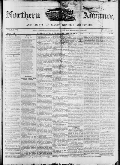 Northern Advance, 7 Dec 1859