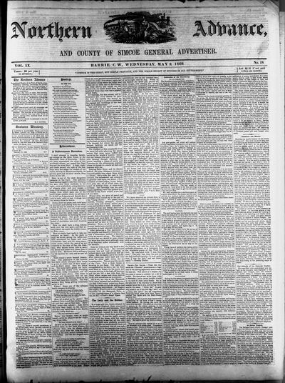 Northern Advance, 2 May 1860