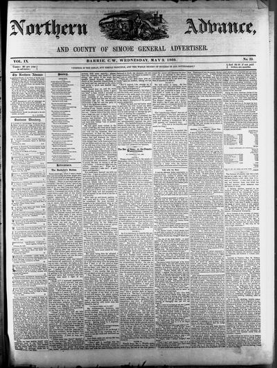 Northern Advance, 9 May 1860