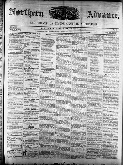 Northern Advance, 22 Aug 1860