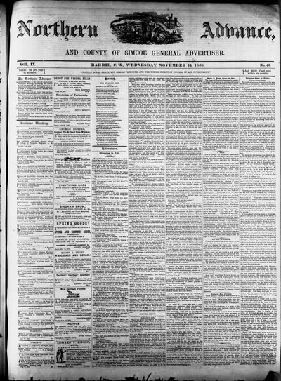 Northern Advance, 14 Nov 1860