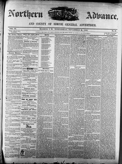 Northern Advance, 28 Nov 1860