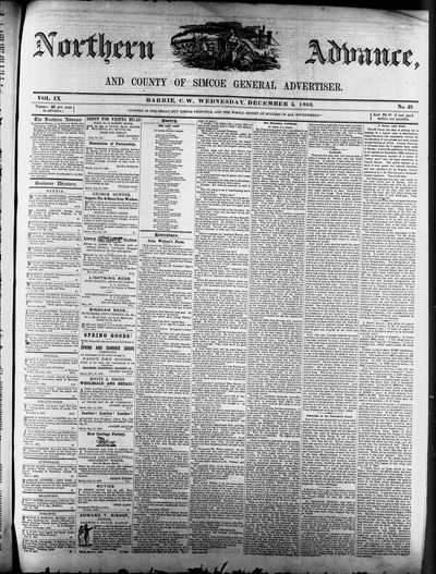 Northern Advance, 5 Dec 1860