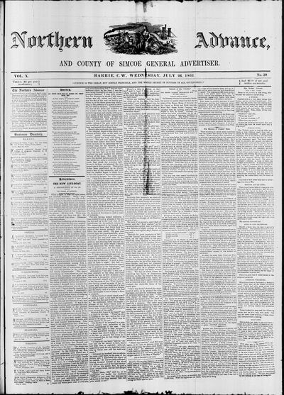 Northern Advance, 24 Jul 1861