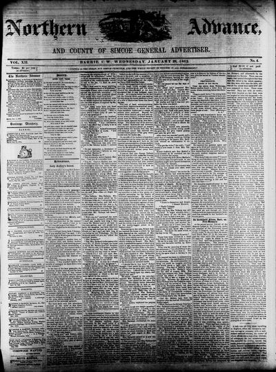 Northern Advance, 28 Jan 1863