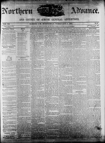 Northern Advance, 11 Feb 1863