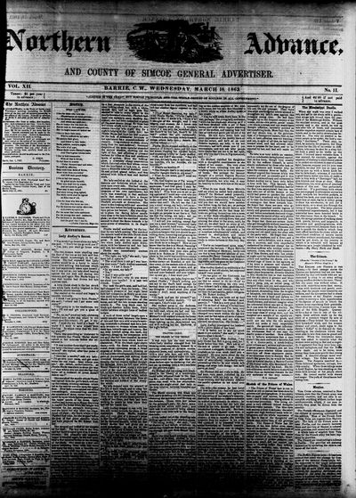 Northern Advance, 18 Mar 1863