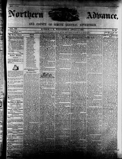 Northern Advance, 1 Apr 1863