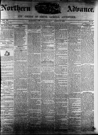 Northern Advance, 8 Apr 1863