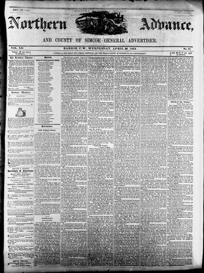 Northern Advance, 29 Apr 1863