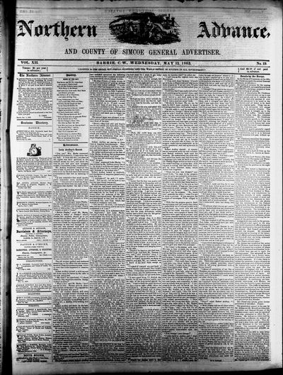 Northern Advance, 13 May 1863