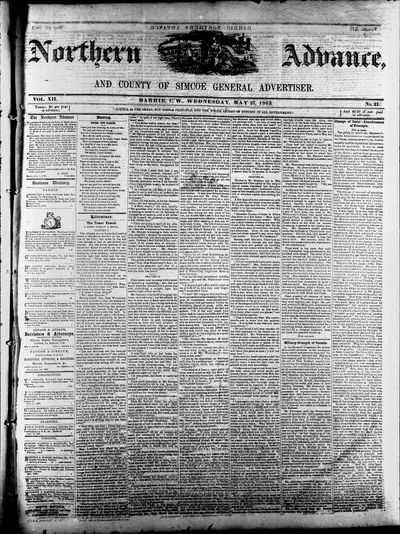 Northern Advance, 27 May 1863