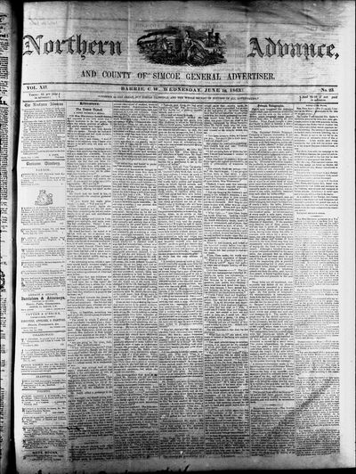 Northern Advance, 10 Jun 1863