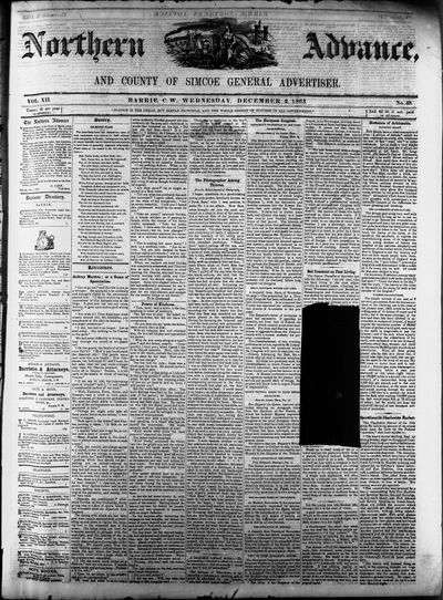 Northern Advance, 2 Dec 1863