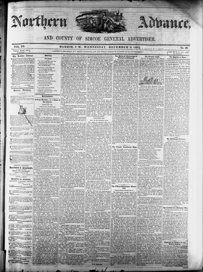 Northern Advance, 9 Dec 1863