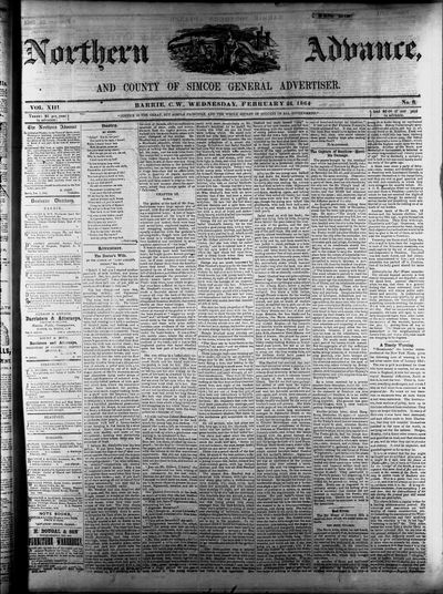 Northern Advance, 24 Feb 1864