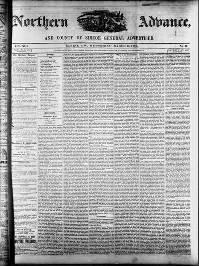 Northern Advance, 23 Mar 1864