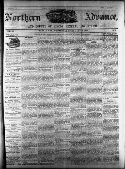 Northern Advance, 7 Feb 1866