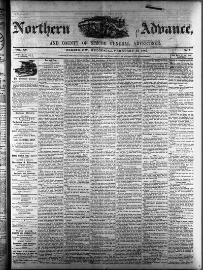 Northern Advance, 14 Feb 1866