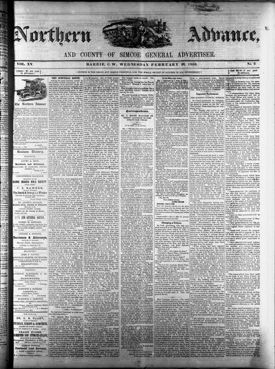 Northern Advance, 28 Feb 1866