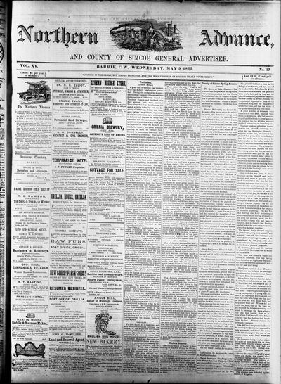 Northern Advance, 9 May 1866