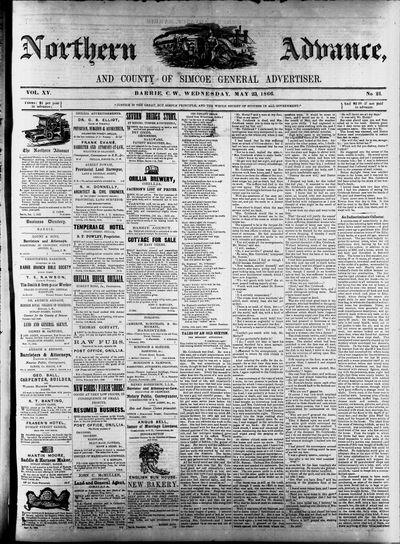 Northern Advance, 23 May 1866