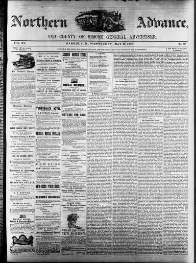 Northern Advance, 30 May 1866