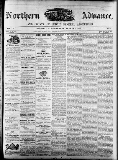 Northern Advance, 1 Aug 1866