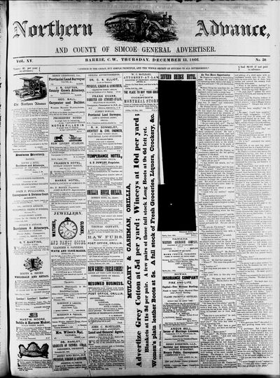 Northern Advance, 13 Dec 1866