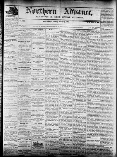 Northern Advance, 20 Jan 1870