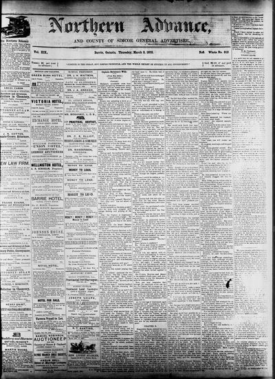 Northern Advance, 3 Mar 1870