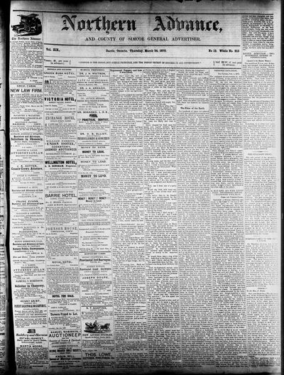 Northern Advance, 24 Mar 1870