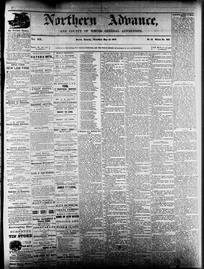 Northern Advance, 12 May 1870