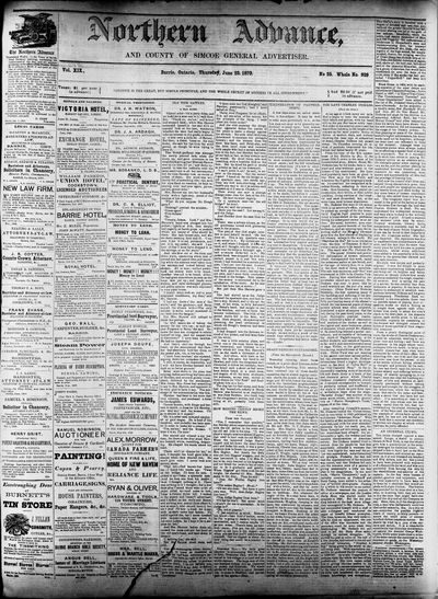 Northern Advance, 23 Jun 1870